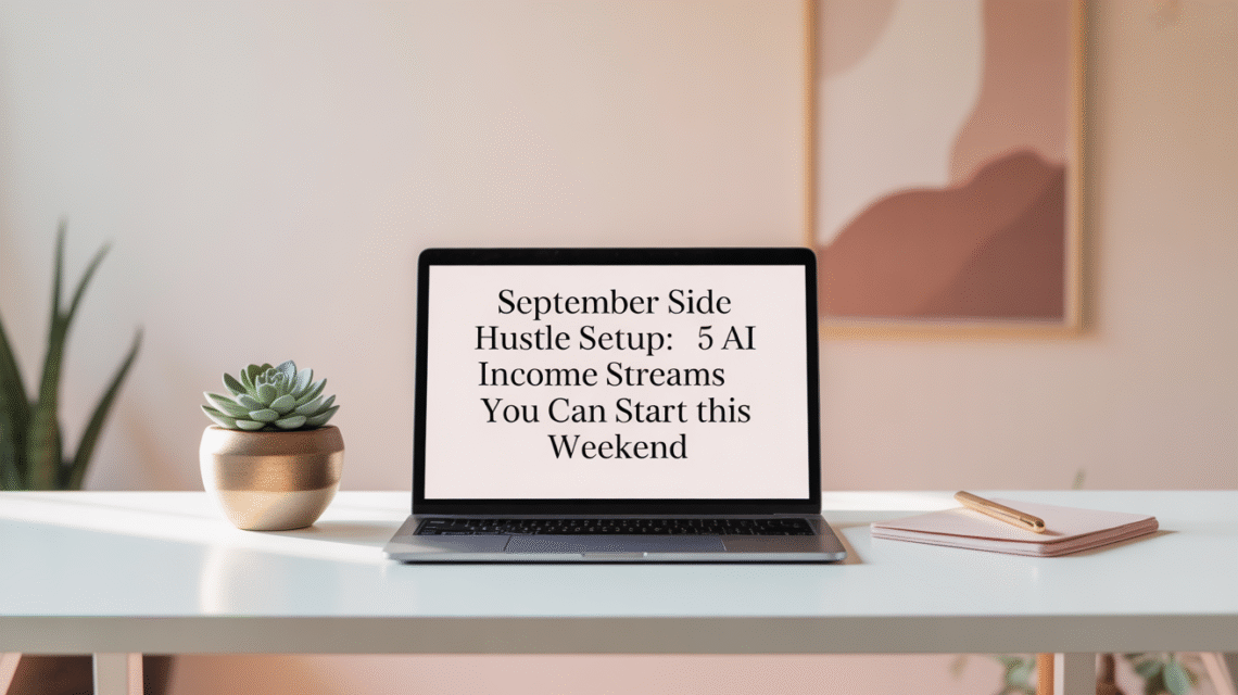 September Side Hustle Setup: 5 AI Income Streams You Can Start This Weekend – Align With Lees